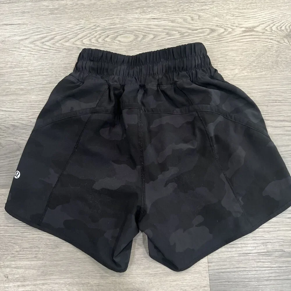 Lululemon Track That Short 5” Heritage 365 Camo Deep Coal Multi Size 2